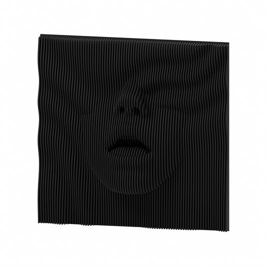 La Boca 02 8-inch matte black PLA — exact STL studio render