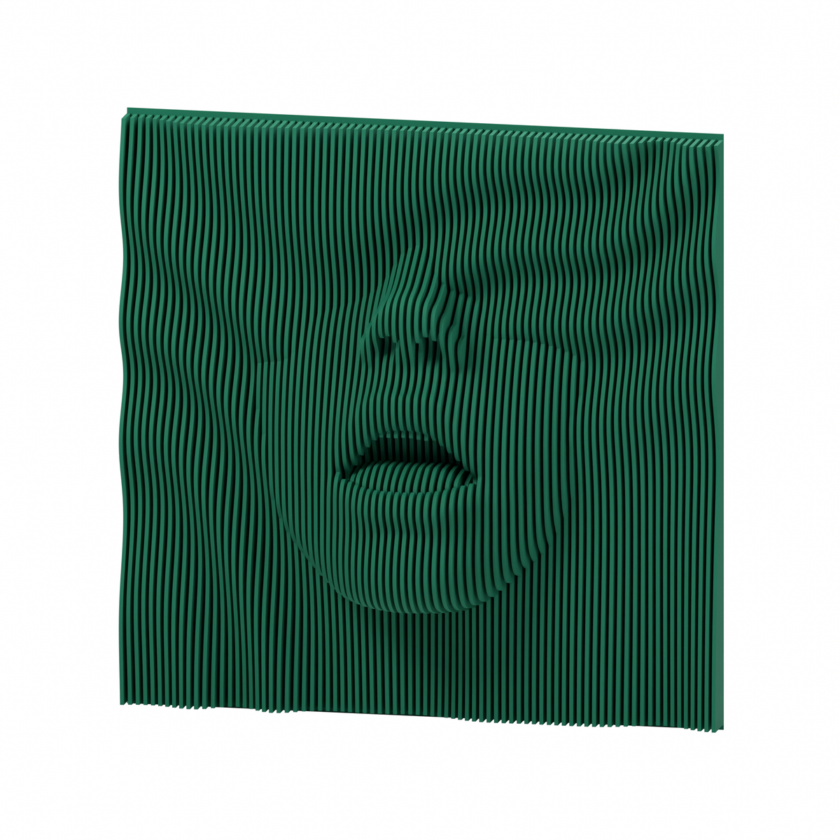 La Boca 02 8-inch matte grass green PLA — exact STL studio render
