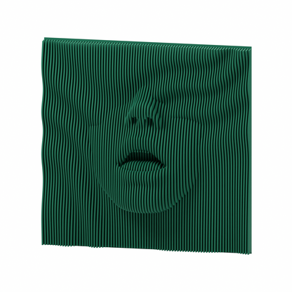 La Boca 02 8-inch matte grass green PLA — exact STL studio render