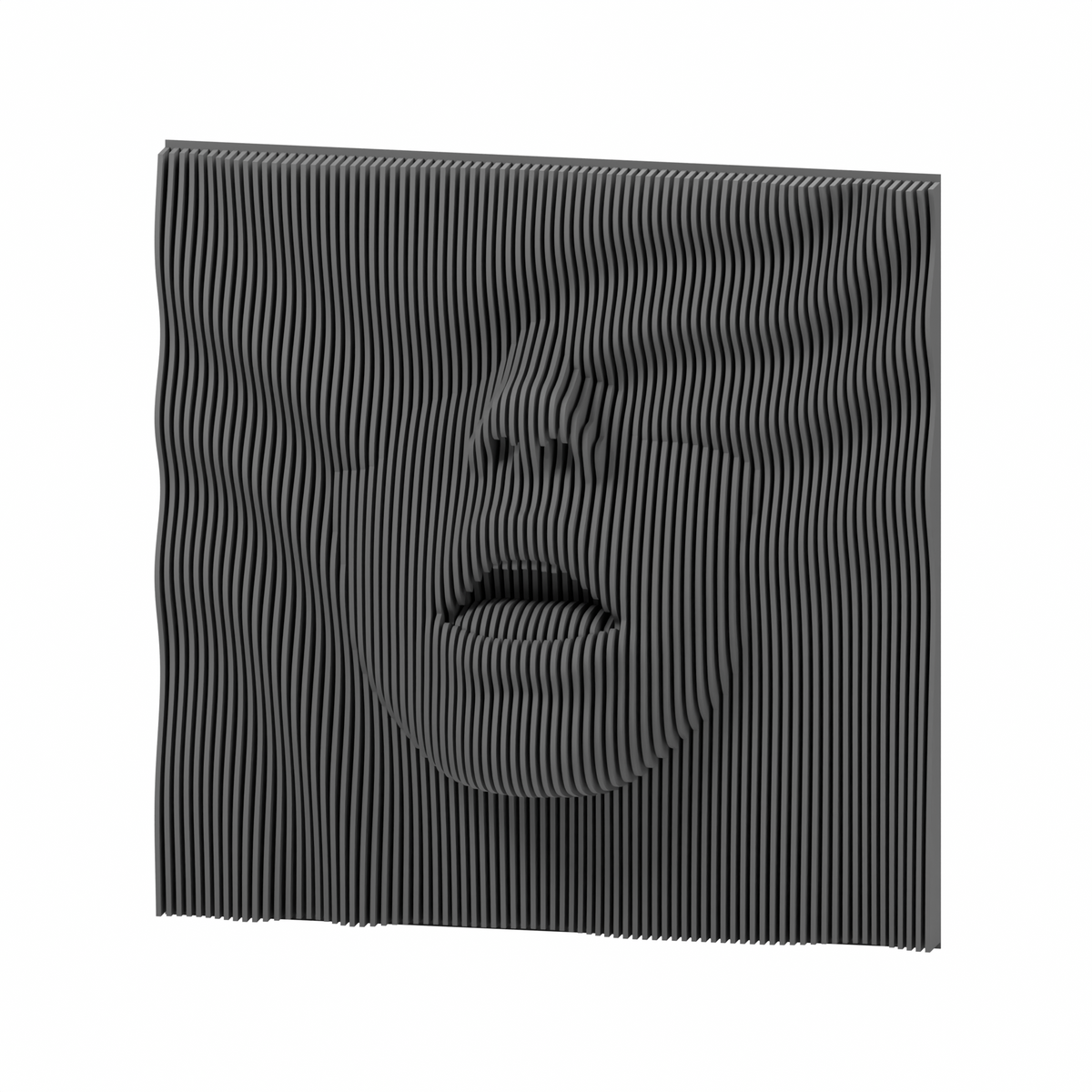 La Boca 02 8-inch matte gray PLA — exact STL studio render