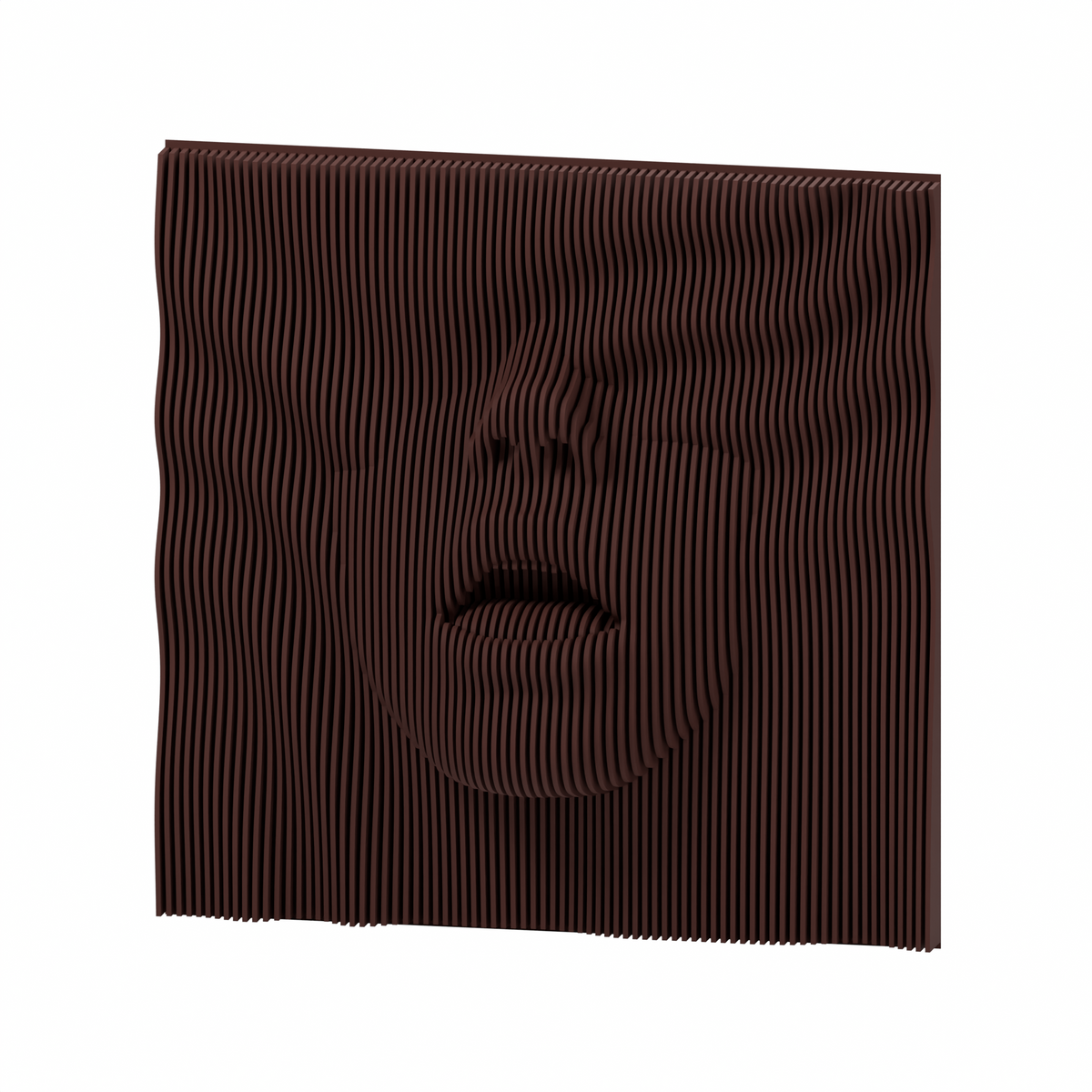La Boca 02 8-inch matte shade brown PLA — exact STL studio render