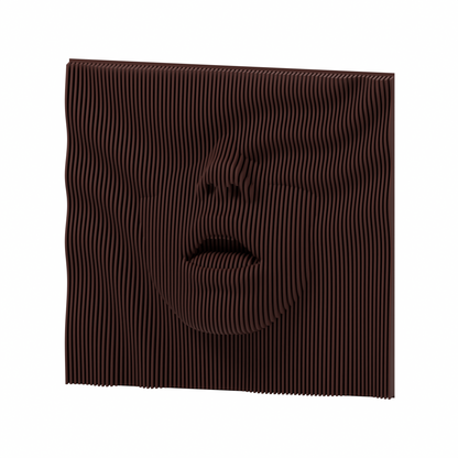 La Boca 02 8-inch matte shade brown PLA — exact STL studio render