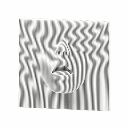 La Boca 02 8-inch matte white PLA — exact STL studio render