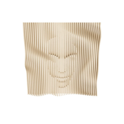La Cara 01 — 20 × 20-inch Wood Wall Art